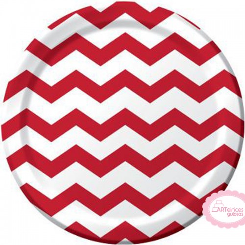 Pratos Chevron Vermelho